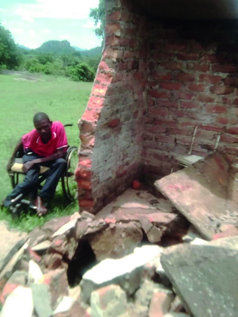 Zaka disabled man appeals for toilet building material