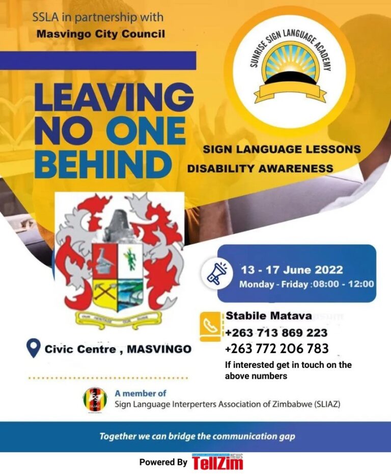 Masvingo city council to bridge communication gap through sign language