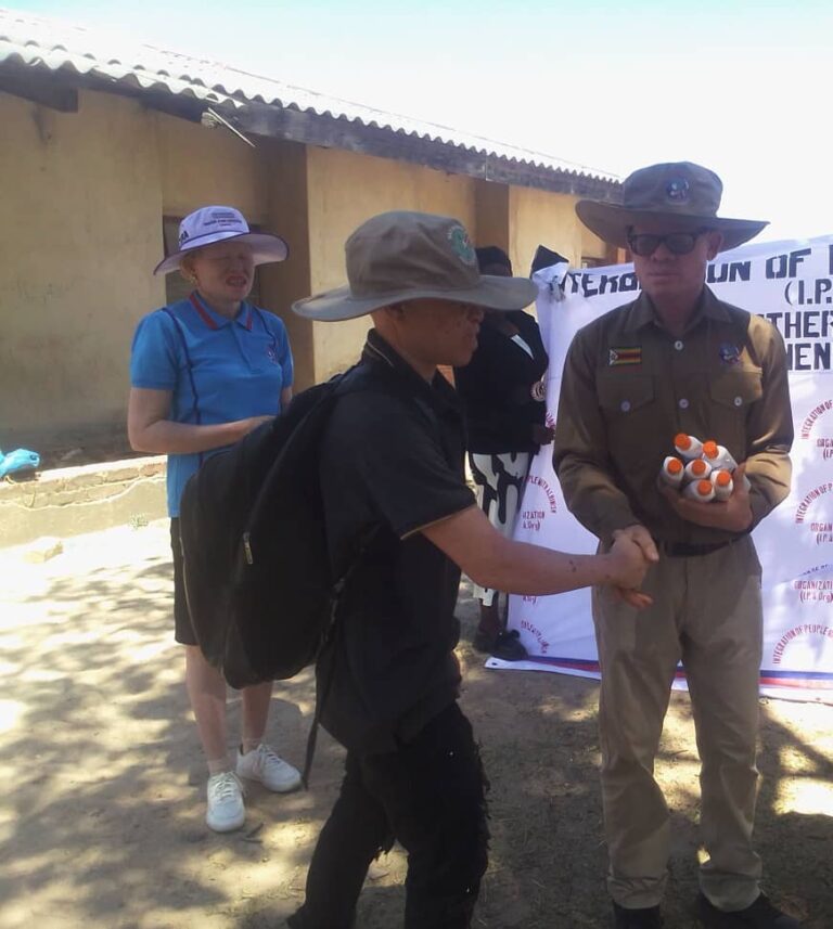 I.P.A Org donates protective sunscreen to Shurugwi albinism community