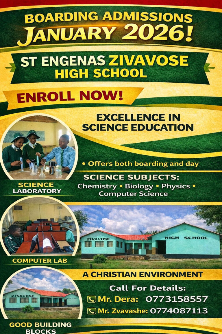 ZCC Engenas Zivavose High School celebrates perfect 2025 A-Level pass rate