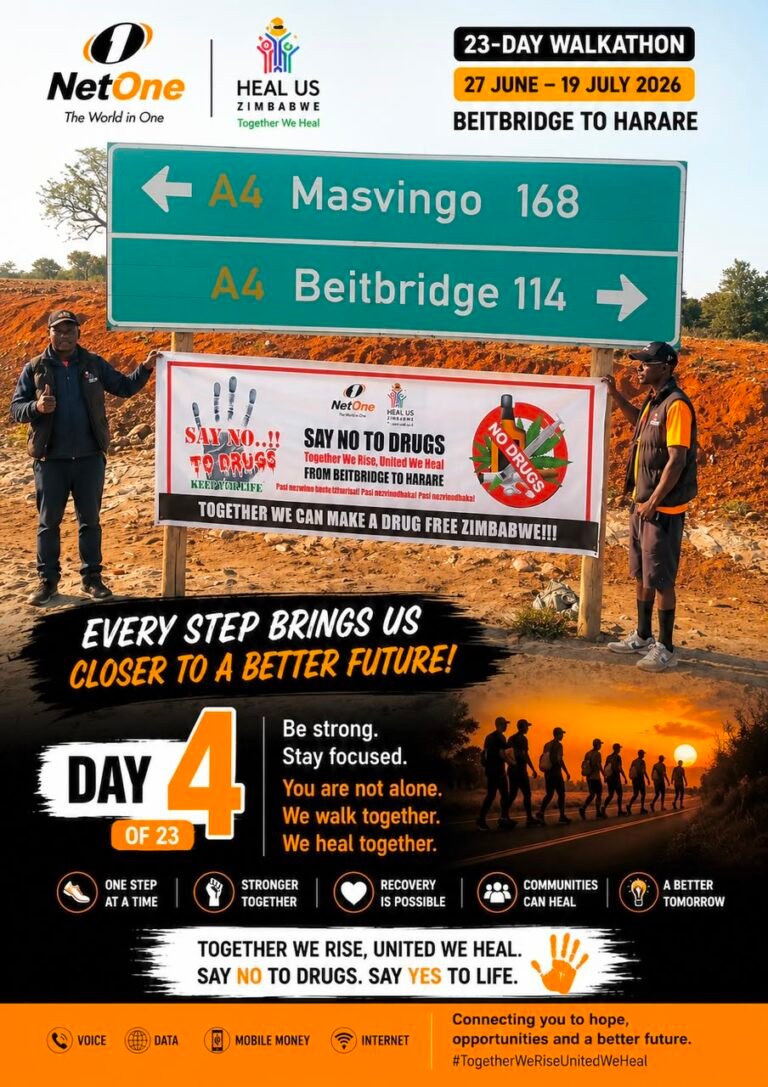 NetOne, Heal Us Zimbabwe launch 23-day walkathon to combat drug crisis
